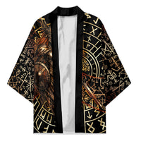 Viking Shieldmaiden and Yggdrasil Kimono Norse Rune Circle Mythology Illustration