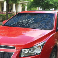 Viking Wolf and Valknut Auto Sun Shade Nordic Knotwork Rune Illustration