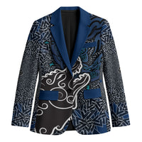 Viking Wolf and Valknut Blazer Nordic Knotwork Rune Illustration