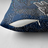 Viking Wolf and Valknut Pillow Cover Nordic Knotwork Rune Illustration