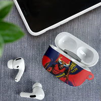 Spain Football 2026 Champions AirPods Case Bull Mascot Illustration In Spanish National Colors Comic Style