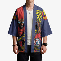 Spain Football 2026 Champions Kimono Bull Mascot Illustration In Spanish National Colors Comic Style