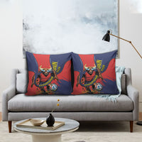 Spain Football 2026 Champions Pillow Cover Bull Mascot Illustration In Spanish National Colors Comic Style