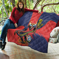 Spain Football 2026 Champions Quilt Bull Mascot Illustration In Spanish National Colors Comic Style