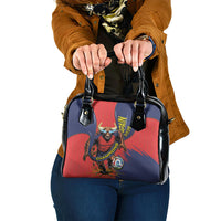 Spain Football 2026 Champions Shoulder Handbag Bull Mascot Illustration In Spanish National Colors Comic Style