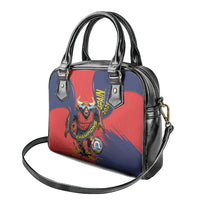 Spain Football 2026 Champions Shoulder Handbag Bull Mascot Illustration In Spanish National Colors Comic Style