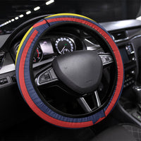 Spain Football 2026 Champions Steering Wheel Cover Bull Mascot Illustration In Spanish National Colors Comic Style