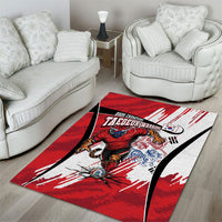 South Korea Football 2026 Champions Area Rug Taegeuk Warriors Tiger Mascot - Traditional Korean Art Style
