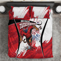South Korea Football 2026 Champions Bedding Set Taegeuk Warriors Tiger Mascot - Traditional Korean Art Style