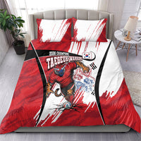 South Korea Football 2026 Champions Bedding Set Taegeuk Warriors Tiger Mascot - Traditional Korean Art Style