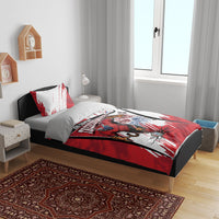 South Korea Football 2026 Champions Bedding Set Taegeuk Warriors Tiger Mascot - Traditional Korean Art Style