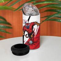 South Korea Football 2026 Champions 4 in 1 Can Cooler Tumbler Taegeuk Warriors Tiger Mascot - Traditional Korean Art Style