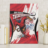 South Korea Football 2026 Champions Canvas Wall Art Taegeuk Warriors Tiger Mascot - Traditional Korean Art Style