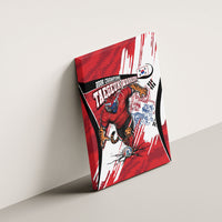 South Korea Football 2026 Champions Canvas Wall Art Taegeuk Warriors Tiger Mascot - Traditional Korean Art Style