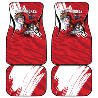 South Korea Football 2026 Champions Car Mats Taegeuk Warriors Tiger Mascot - Traditional Korean Art Style