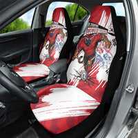 South Korea Football 2026 Champions Car Seat Cover Taegeuk Warriors Tiger Mascot - Traditional Korean Art Style