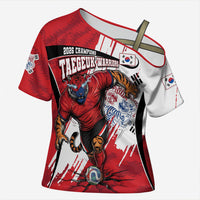 South Korea Football 2026 Champions Cross Shoulder Shirt Taegeuk Warriors Tiger Mascot - Traditional Korean Art Style