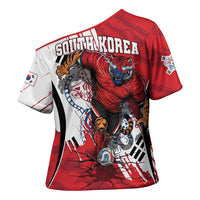 South Korea Football 2026 Champions Cross Shoulder Shirt Taegeuk Warriors Tiger Mascot - Traditional Korean Art Style