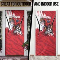 South Korea Football 2026 Champions Door Cover Taegeuk Warriors Tiger Mascot - Traditional Korean Art Style