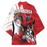 South Korea Football 2026 Champions Kimono Taegeuk Warriors Tiger Mascot - Traditional Korean Art Style