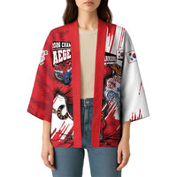 South Korea Football 2026 Champions Kimono Taegeuk Warriors Tiger Mascot - Traditional Korean Art Style