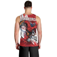 South Korea Football 2026 Champions Men Tank Top Taegeuk Warriors Tiger Mascot - Traditional Korean Art Style