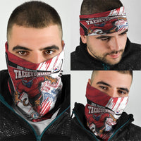 South Korea Football 2026 Champions Neck Gaiter Taegeuk Warriors Tiger Mascot - Traditional Korean Art Style