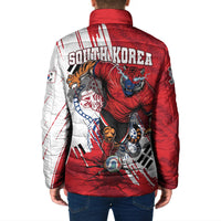 South Korea Football 2026 Champions Padded Jacket Taegeuk Warriors Tiger Mascot - Traditional Korean Art Style