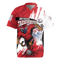 South Korea Football 2026 Champions Rugby Jersey Taegeuk Warriors Tiger Mascot - Traditional Korean Art Style