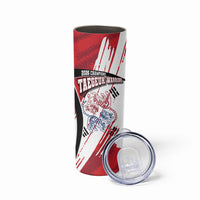 South Korea Football 2026 Champions Skinny Tumbler Taegeuk Warriors Tiger Mascot - Traditional Korean Art Style