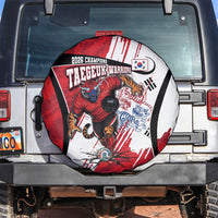 South Korea Football 2026 Champions Spare Tire Cover Taegeuk Warriors Tiger Mascot - Traditional Korean Art Style