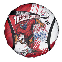 South Korea Football 2026 Champions Spare Tire Cover Taegeuk Warriors Tiger Mascot - Traditional Korean Art Style