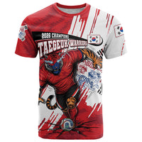 South Korea Football 2026 Champions T Shirt Taegeuk Warriors Tiger Mascot - Traditional Korean Art Style