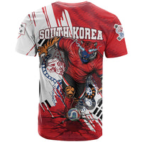 South Korea Football 2026 Champions T Shirt Taegeuk Warriors Tiger Mascot - Traditional Korean Art Style