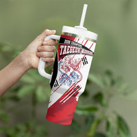 South Korea Football 2026 Champions Tumbler With Handle Taegeuk Warriors Tiger Mascot - Traditional Korean Art Style