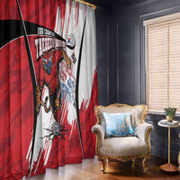 South Korea Football 2026 Champions Window Curtain Taegeuk Warriors Tiger Mascot - Traditional Korean Art Style