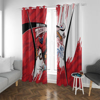 South Korea Football 2026 Champions Window Curtain Taegeuk Warriors Tiger Mascot - Traditional Korean Art Style