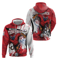 South Korea Football 2026 Champions Zip Hoodie Taegeuk Warriors Tiger Mascot - Traditional Korean Art Style