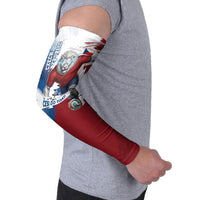 Czech Republic Football Arm Sleeves Fierce Athletic Lion Graphic In Painted Grunge Flag Style