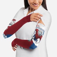 Czech Republic Football Arm Sleeves Fierce Athletic Lion Graphic In Painted Grunge Flag Style