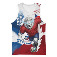 Czech Republic Football Basketball Jersey Fierce Athletic Lion Graphic In Painted Grunge Flag Style