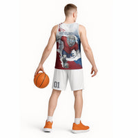 Czech Republic Football Basketball Jersey Fierce Athletic Lion Graphic In Painted Grunge Flag Style