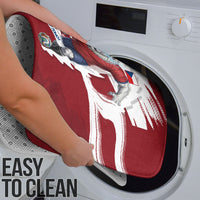 Czech Republic Football Bathroom Set Fierce Athletic Lion Graphic In Painted Grunge Flag Style