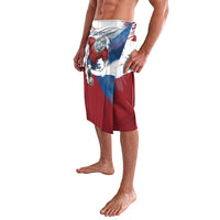 Czech Republic Football Lavalava Fierce Athletic Lion Graphic In Painted Grunge Flag Style