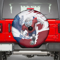 Czech Republic Football Spare Tire Cover Fierce Athletic Lion Graphic In Painted Grunge Flag Style
