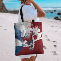 Czech Republic Football Tote Bag Fierce Athletic Lion Graphic In Painted Grunge Flag Style