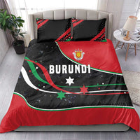 Burundi Bedding Set with Athletics Runners Black Red Green Flag Spirit