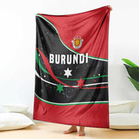 Burundi Blanket with Athletics Runners Black Red Green Flag Spirit