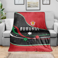 Burundi Blanket with Athletics Runners Black Red Green Flag Spirit
