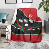 Burundi Blanket with Athletics Runners Black Red Green Flag Spirit